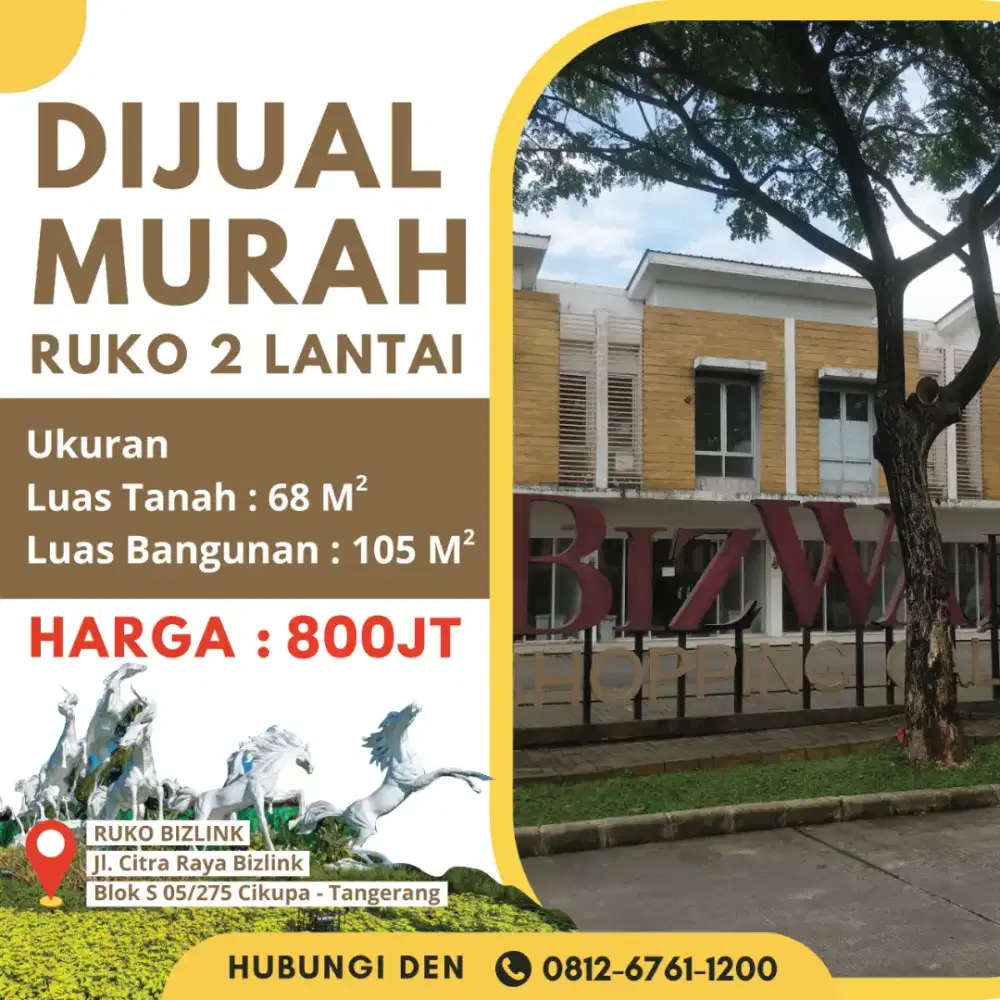 DiJual Ruko di Bizlink Tangerang
