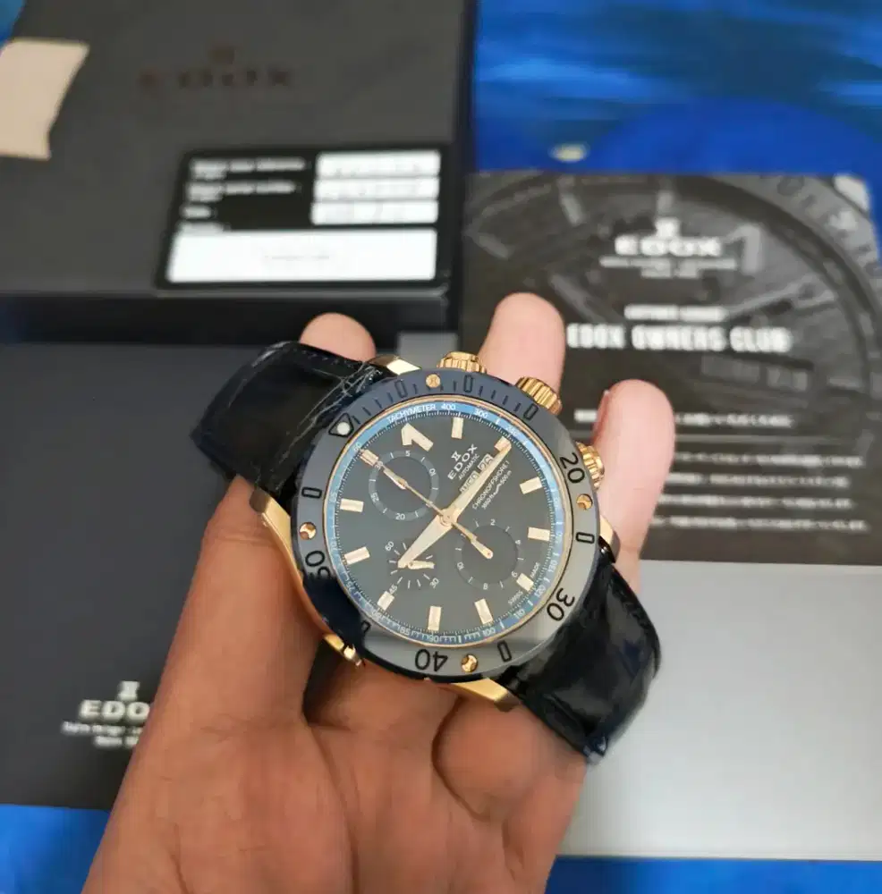 Edox Gold Blue Automatic