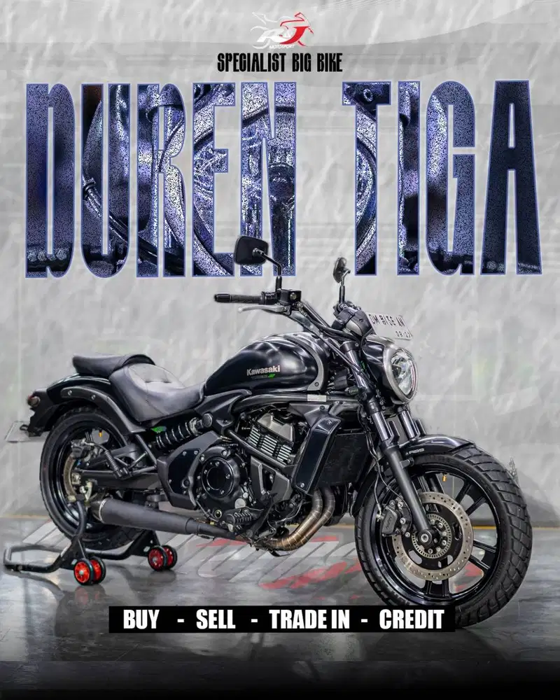 Kawasaki Vulcan 650 Knalpot Custom Warna Hitam Km 2.000an Full Paper ‎