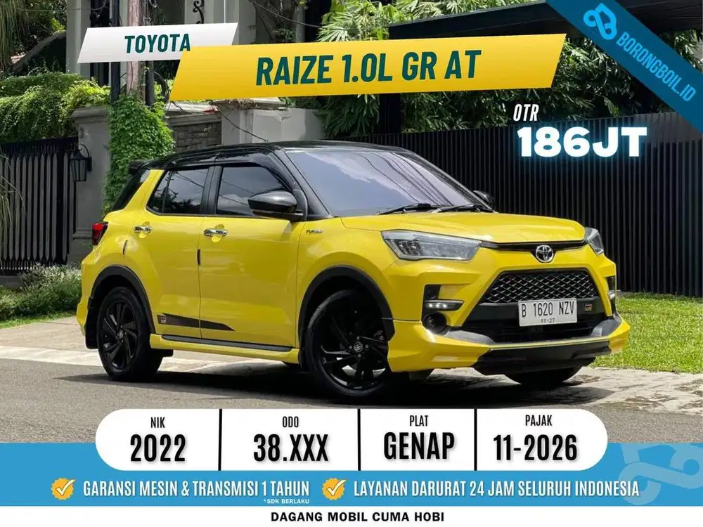 TOYOTA RAIZE 1.0 TURBO GR TWO TONE AT 2022 PAJAK PANJANG