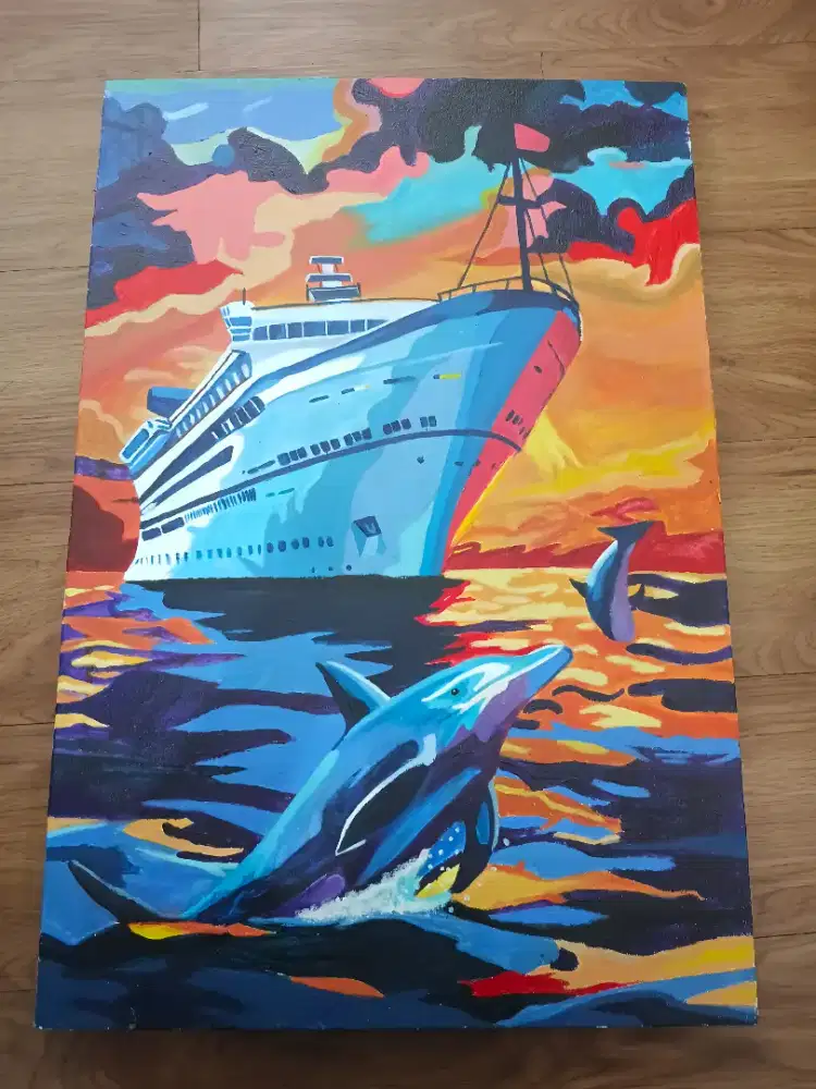 HSC barang bekas naik kelas - lukisan kapal di dermaga