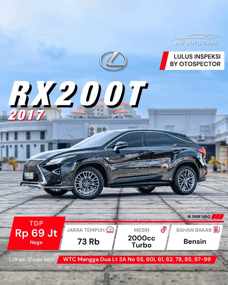 [TDP 35 JT] Lexus RX200t fsport 2017 f-sport 2018 luxury rx 200t 300