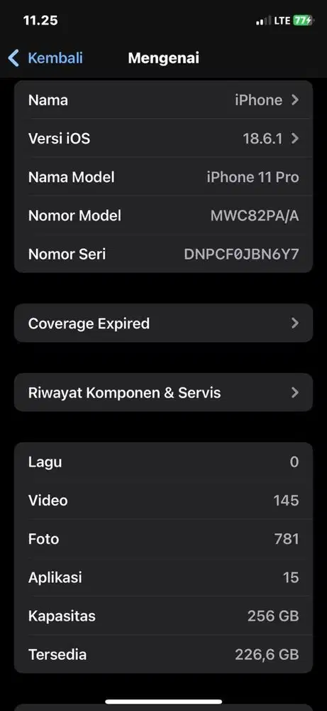 Iphone 11 pro 256 gb