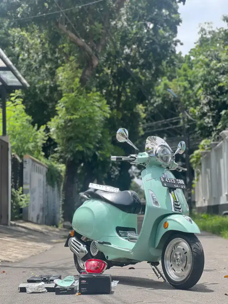 ( modif 20jt ) Vespa Primavera 2022 KM 7rb ( sprint gts justin anniv )