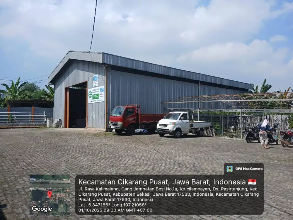 DIJUAL TANAH & BANGUNAN 1500M2 TERMURAH KAB BEKASI, CIKARANG.