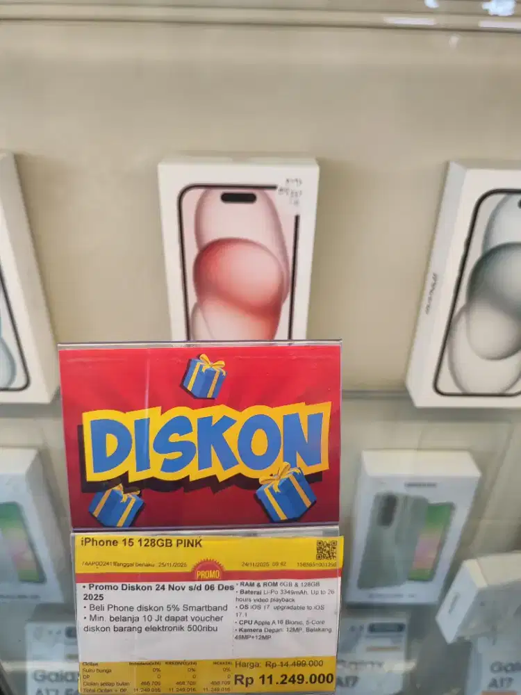 iPhone 15 128Gb Pink iBox, bisa dicicil pakai Shopee Pay Later