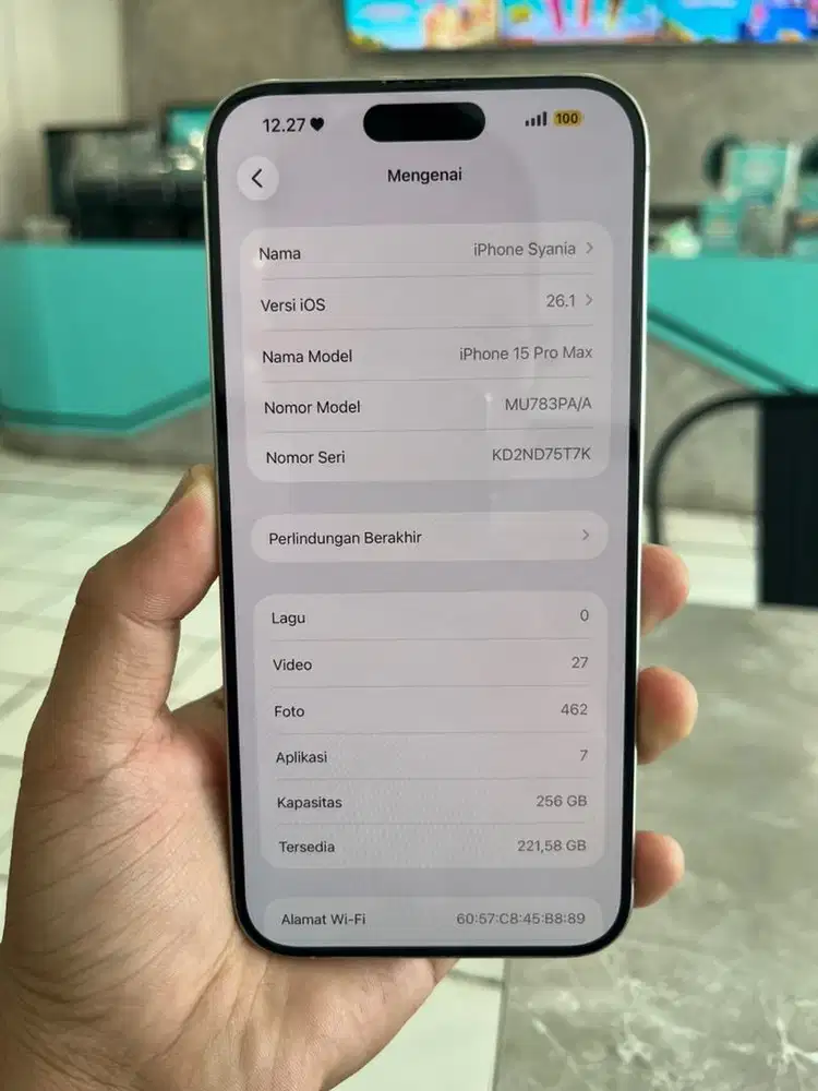 Iphone 15 Pro Max Ex resmi ibox 256 gb mulus