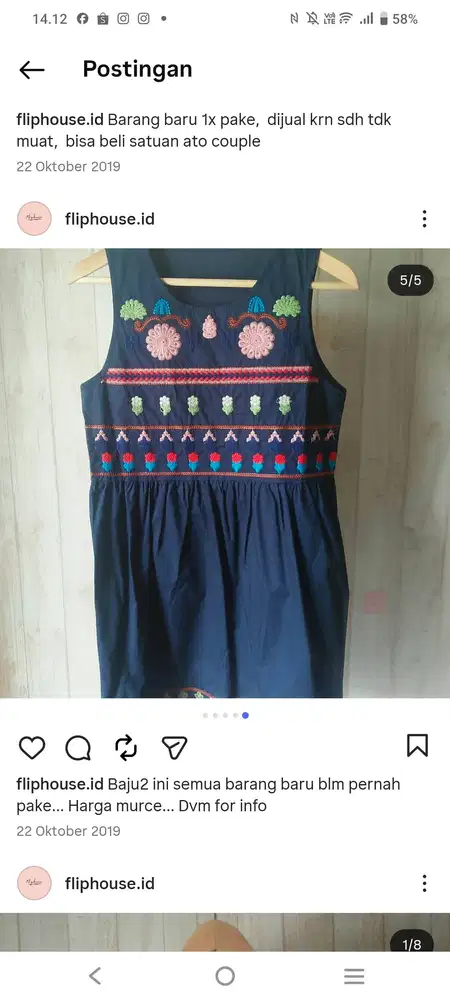 Dress katun bordir bangkok