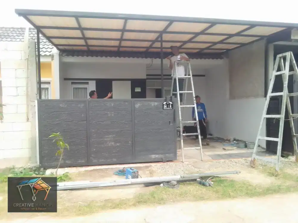 0010 kanopi atap upvc alderon singgle layer