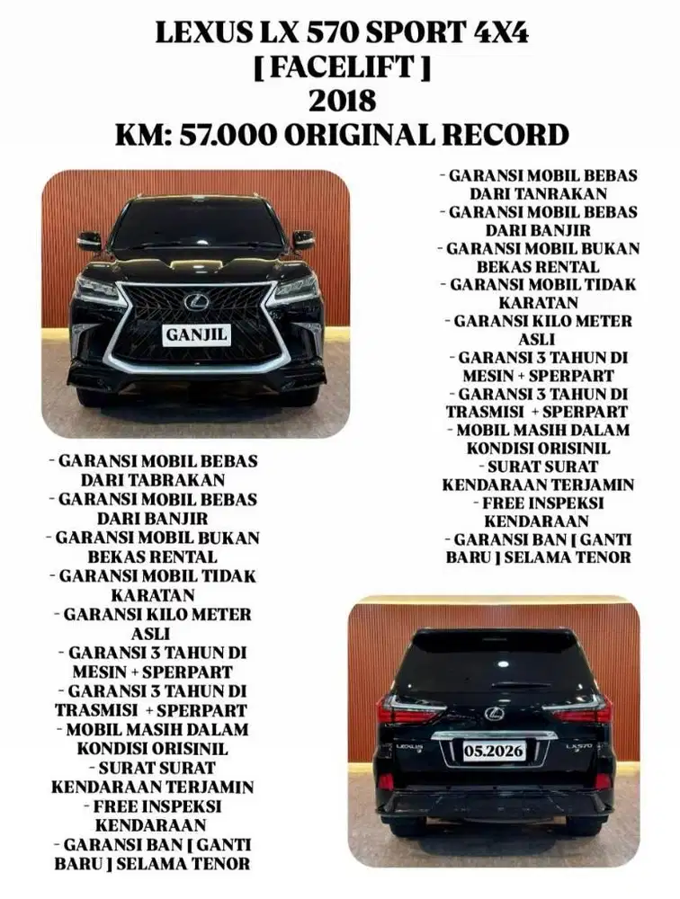 [ 3 YEAR WARRANTY ] LEXUS LX570 SPORT FACELIFT 2018 SIAP PAKAI