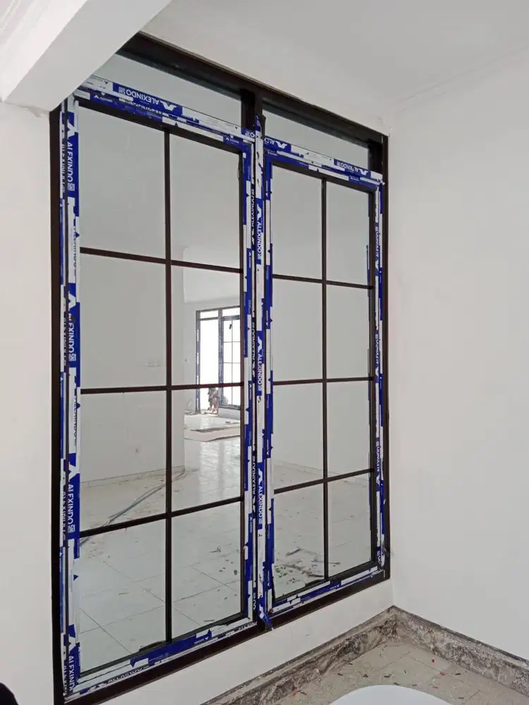 Pintu / jendela Kaca kusen alumunium, sliding lipat murah berkualitas