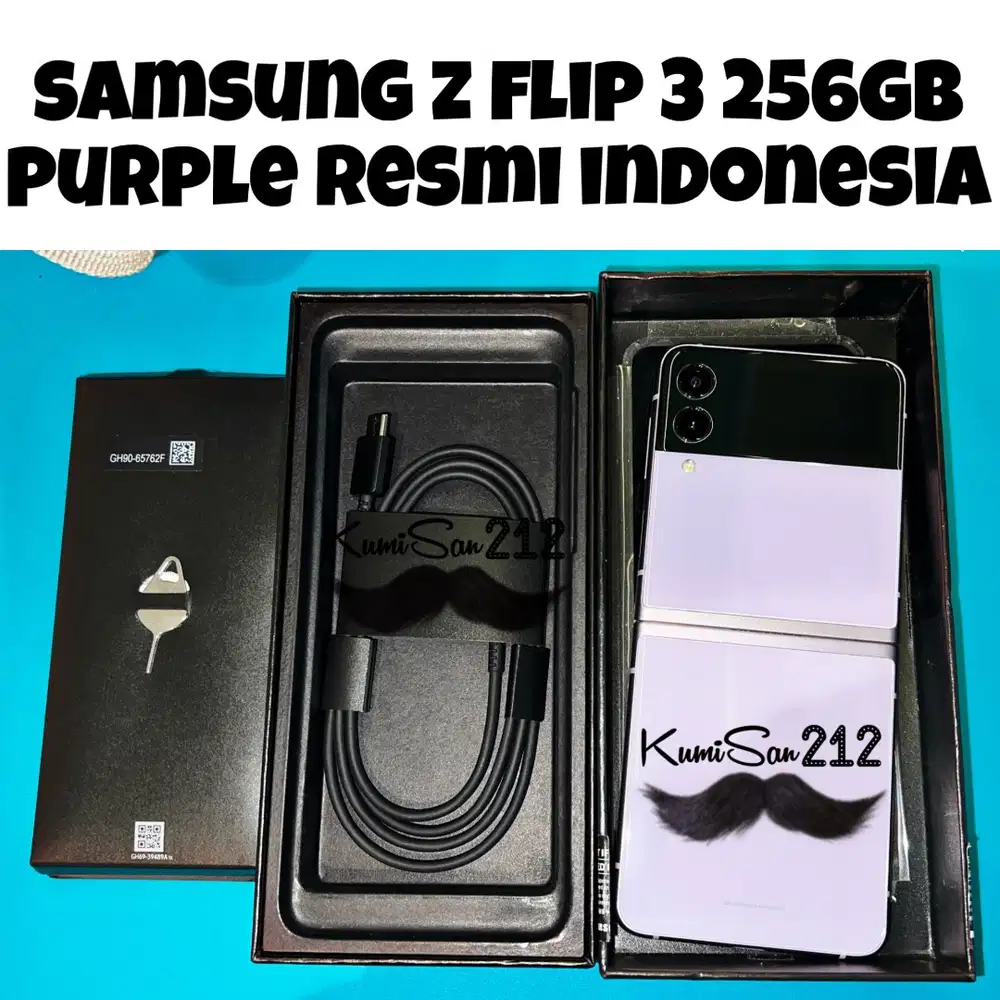 Samsung Z Flip 3 256GB Purple Resmi Indonesia Flip3 256 GB