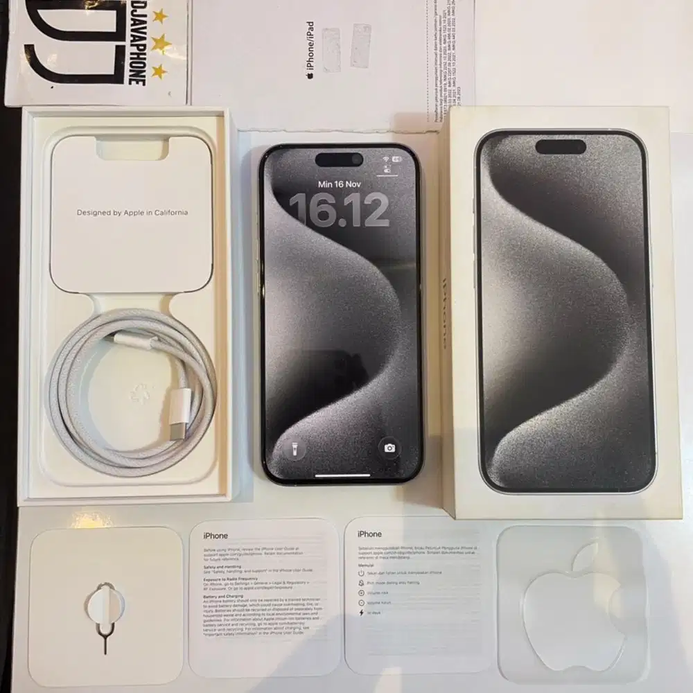 iPhone 15 Pro White Titanium 256GB Ex iBox Resmi