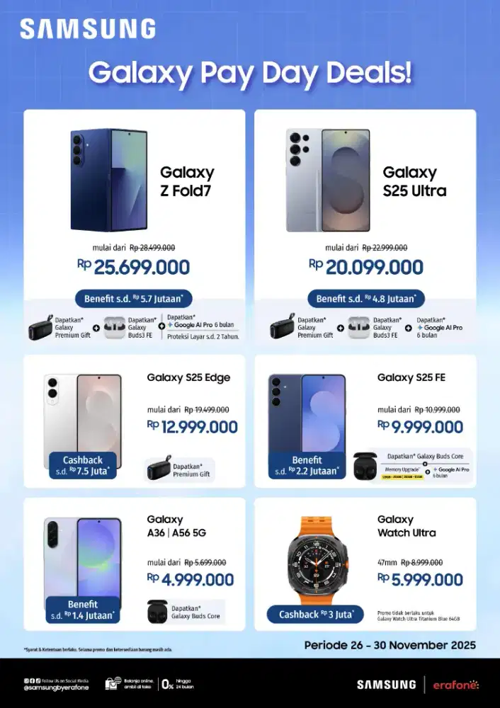 Promo PAY DAY SAMSUNG hanya 26-30November