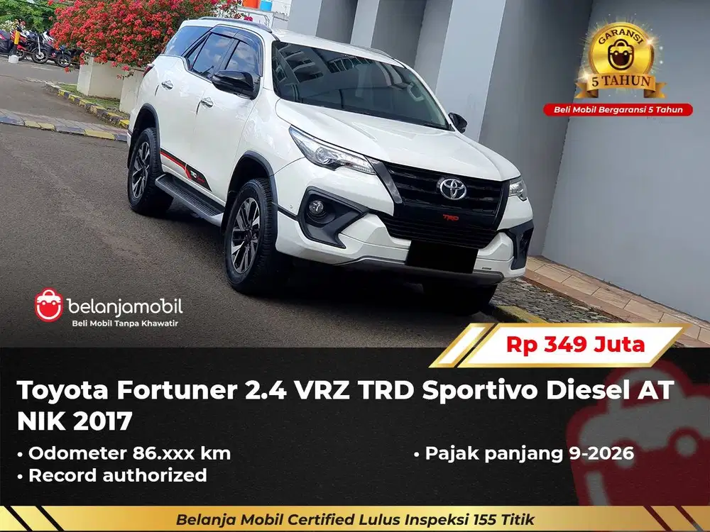 [ GARANSI 5TH ] Toyota Fortuner 2.4 VRZ TRD Sportivo Diesel 2017/2018