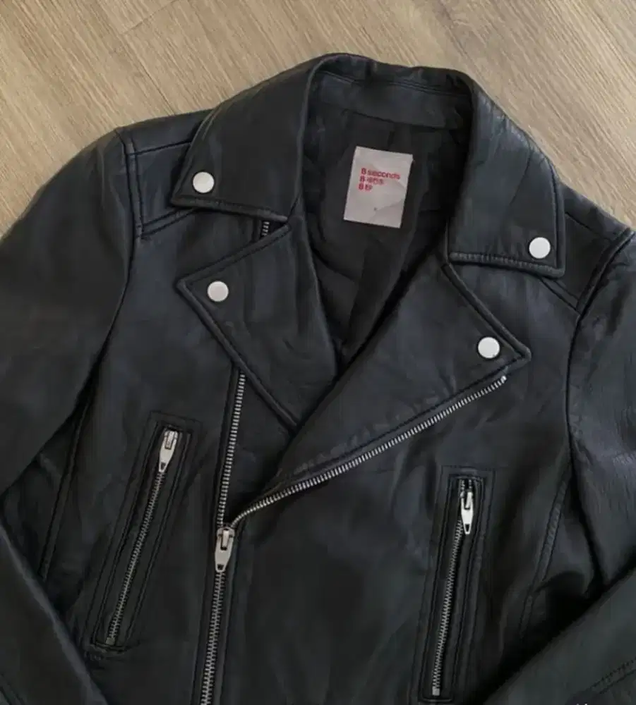 Leather Jacket Ramones 8 Seconds ( Genuine Leather)