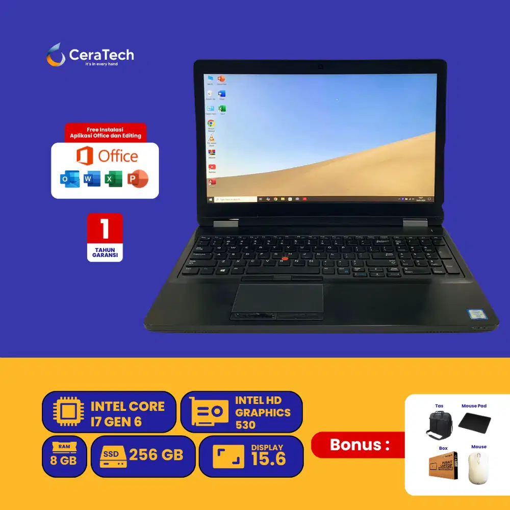 TERMURAH Laptop core i7 ,DELL PRECISION 3510 - Intel core i7 gen 6 - R