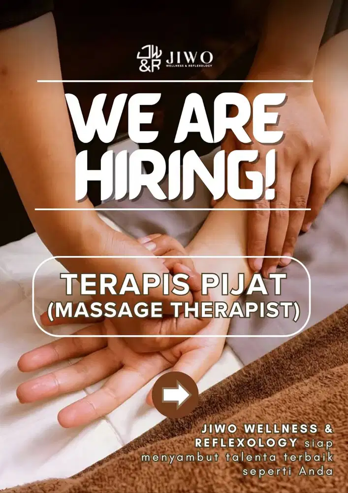 LOKER NON-PENGALAMAN - TERAPIS PIJAT (FULL-TIME)