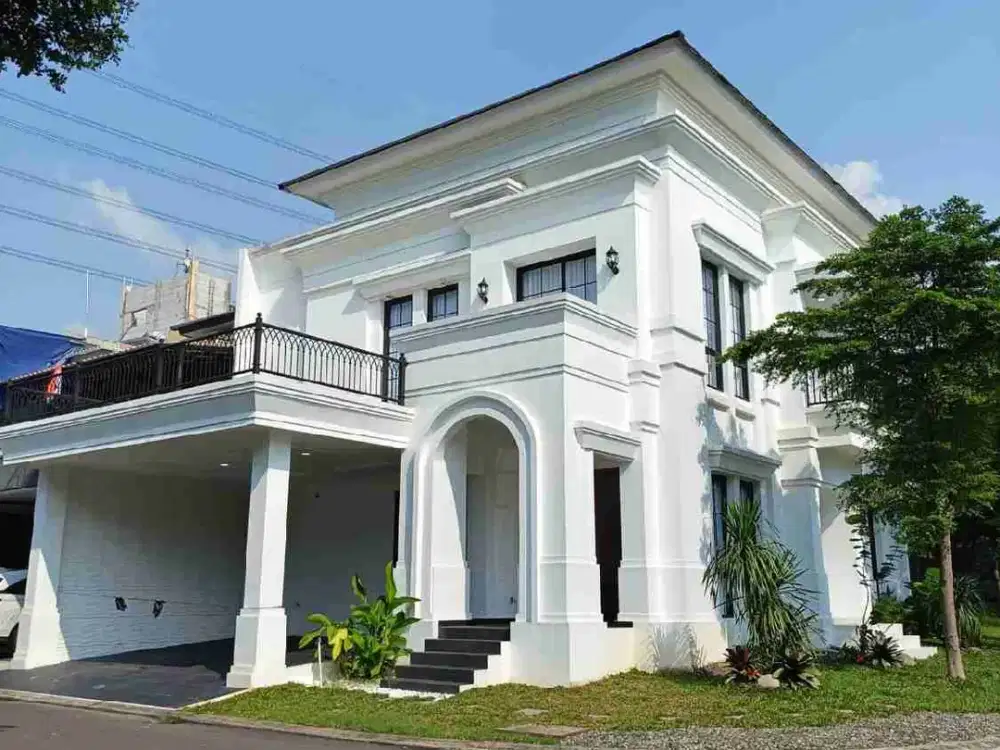 Rumah hoek American style utara-barat 236m² di Alamsutera
