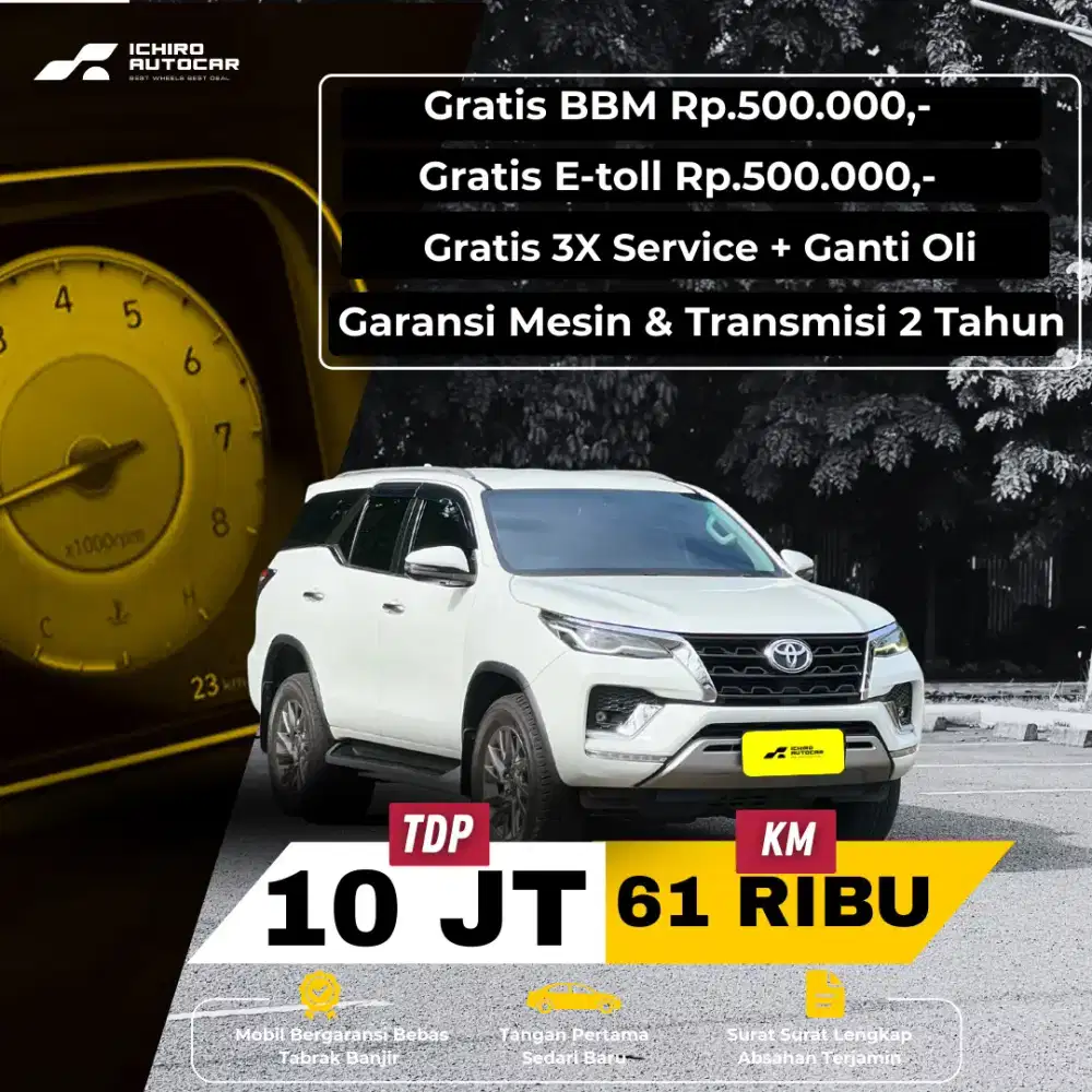 Toyota Fortuner VRZ 2021 KM 61Rb Pajak 01.26 Nopol B Genap 
‎