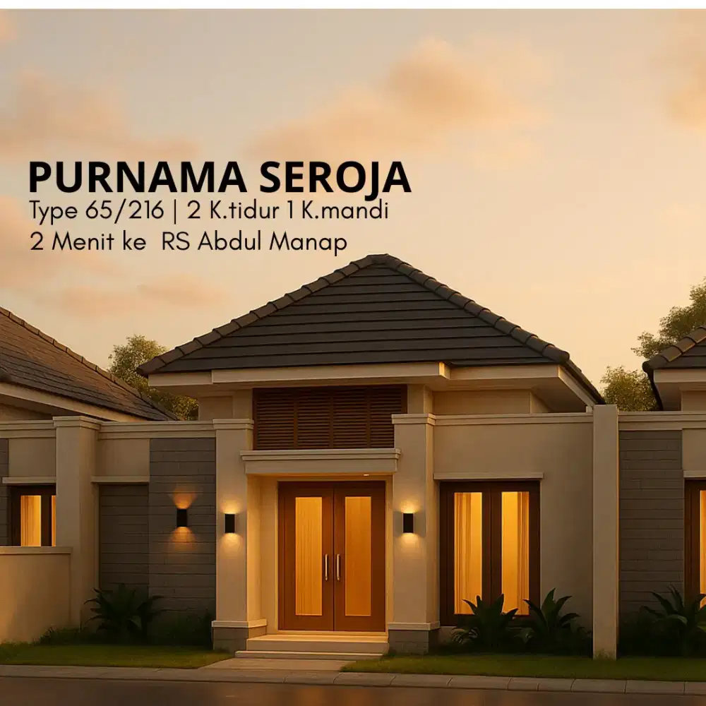 Dijual Rumah type 65 di Purnama Kota Jambi