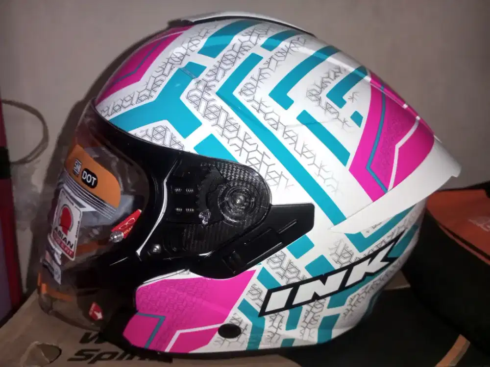 Helm INK Terra 2 Size L Half face double Visor Kondisi 99%