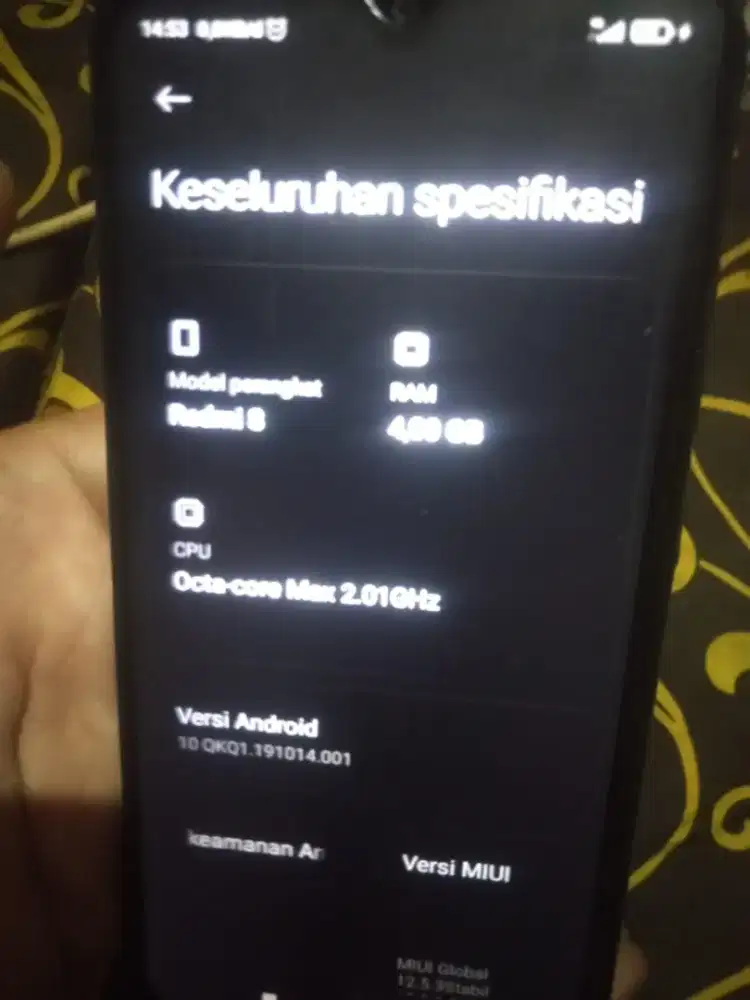 Redmi 8a hitam 4/64