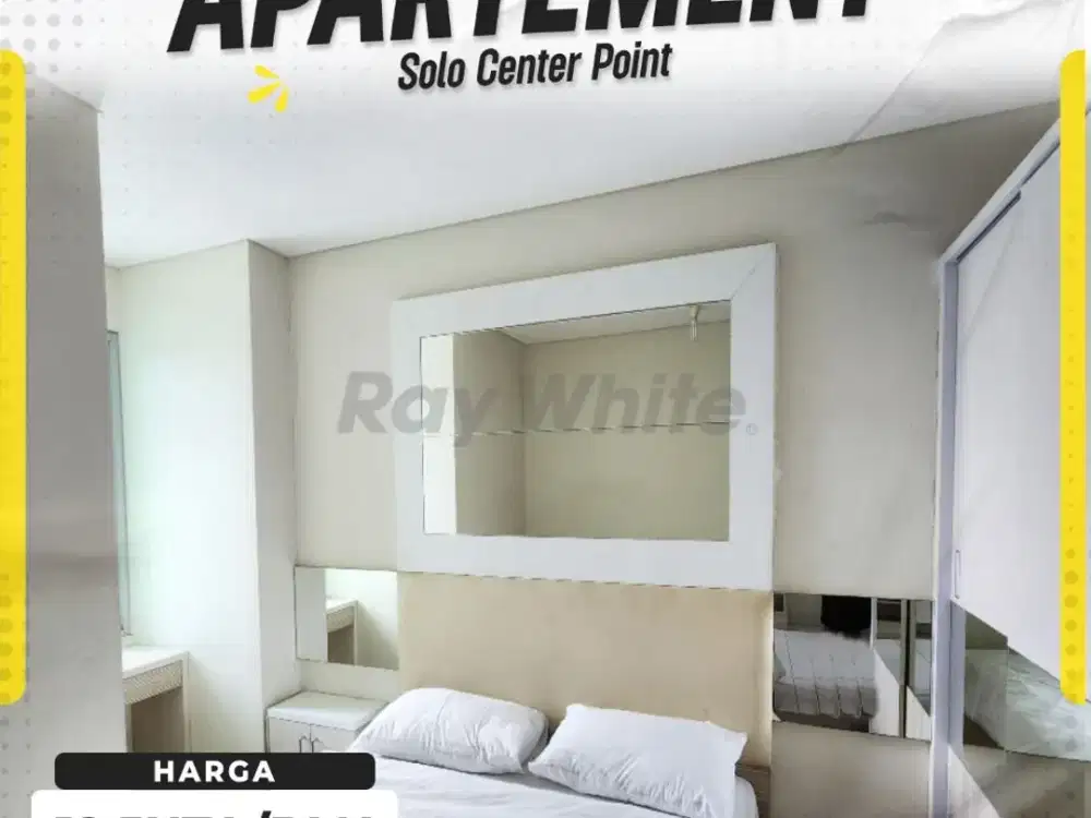Apartemen Eksklusif Tipe 3BR Full Furnished (City View) di Solo Center Point, Purwosari, disewakan perbulanya