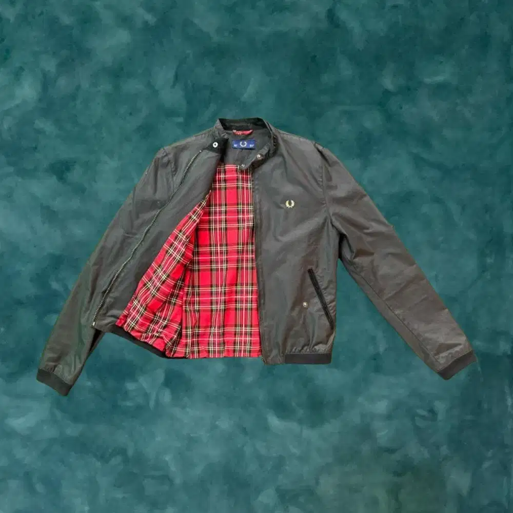 Fred Perry Haringgton Jacket Classic Black Original, Jaket Fred Perry