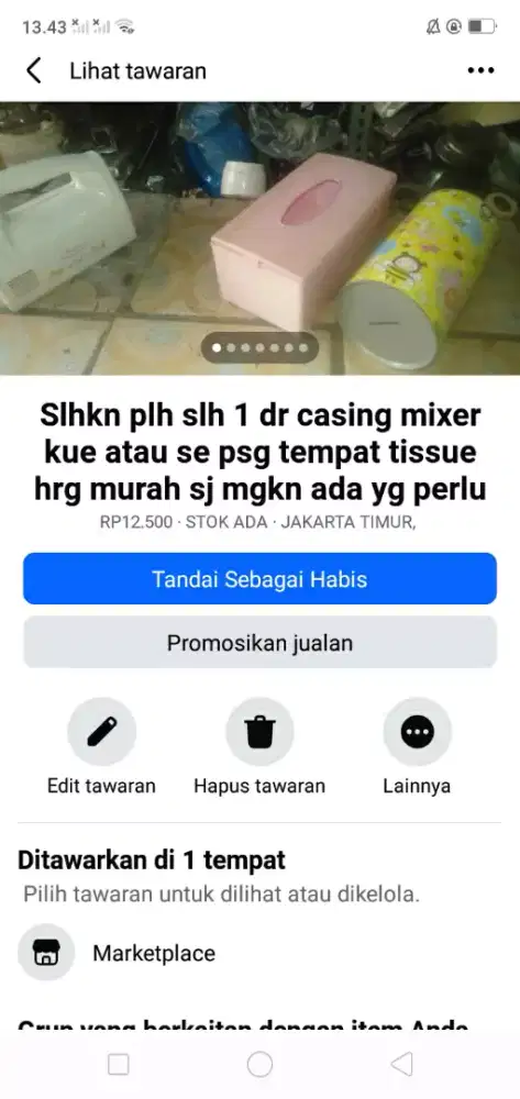Slhkn lh slh 1 dr casing mixer kue atau sblh nya mgkn perlu murah sj