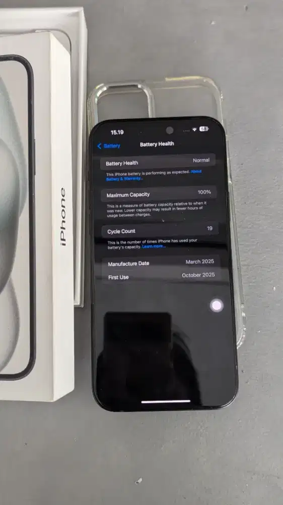 iPhone 15 Plus 128GB IBOX baru 1 bulan Garansi Okt 2026 Cc 19