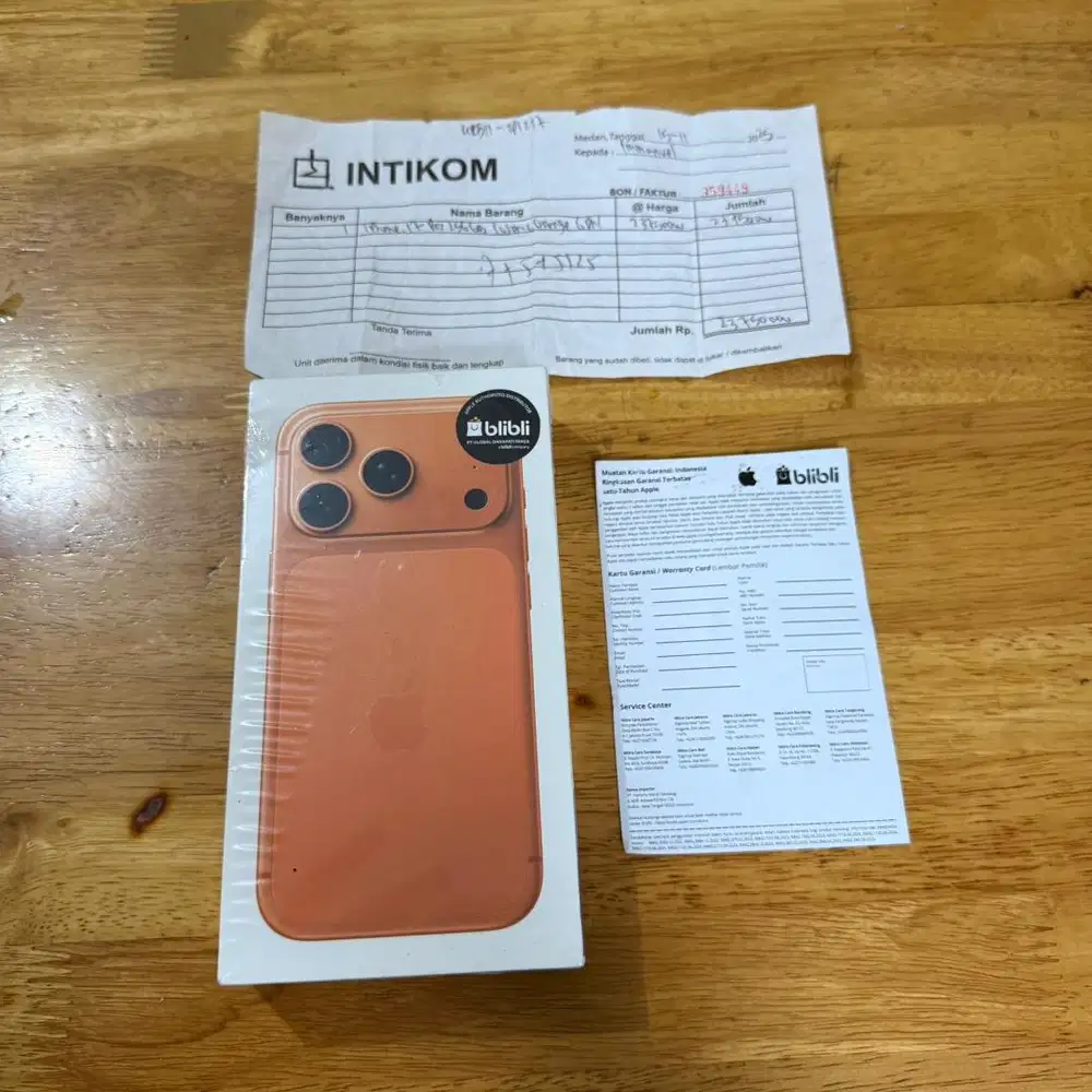 NEW SEGEL iPhone 17 PRO 256GB Cosmic Orange Garansi 1 TAHUN resmi indo