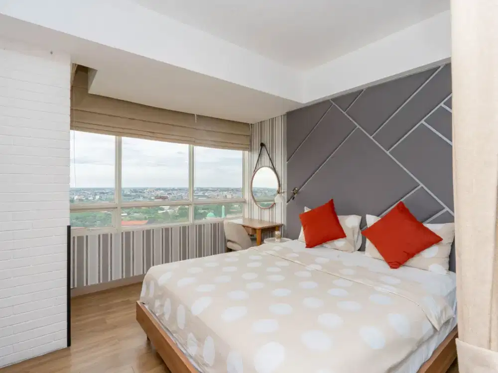 Sewa Apartemen Skandinavia 1BR Full Furnished Lt 17 View Kota Tangerang Fasilitas Premium