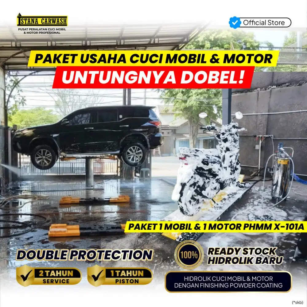 Paket Usaha Cuci Mobil Tipe X dan Motor