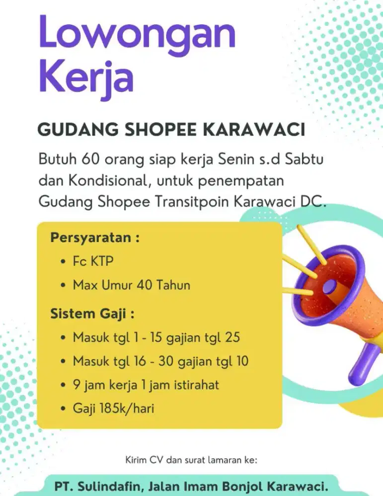 lowongan shope karawaci