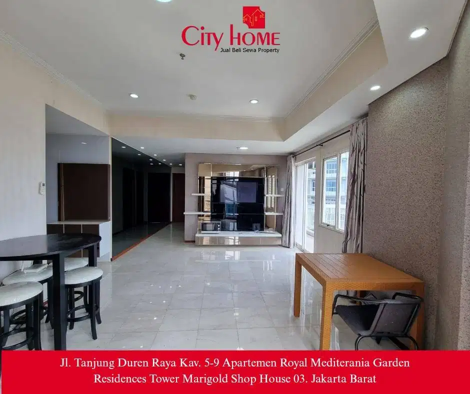 Disewakan Apartemen 2 Kamar corner Royal Mediterania Garden