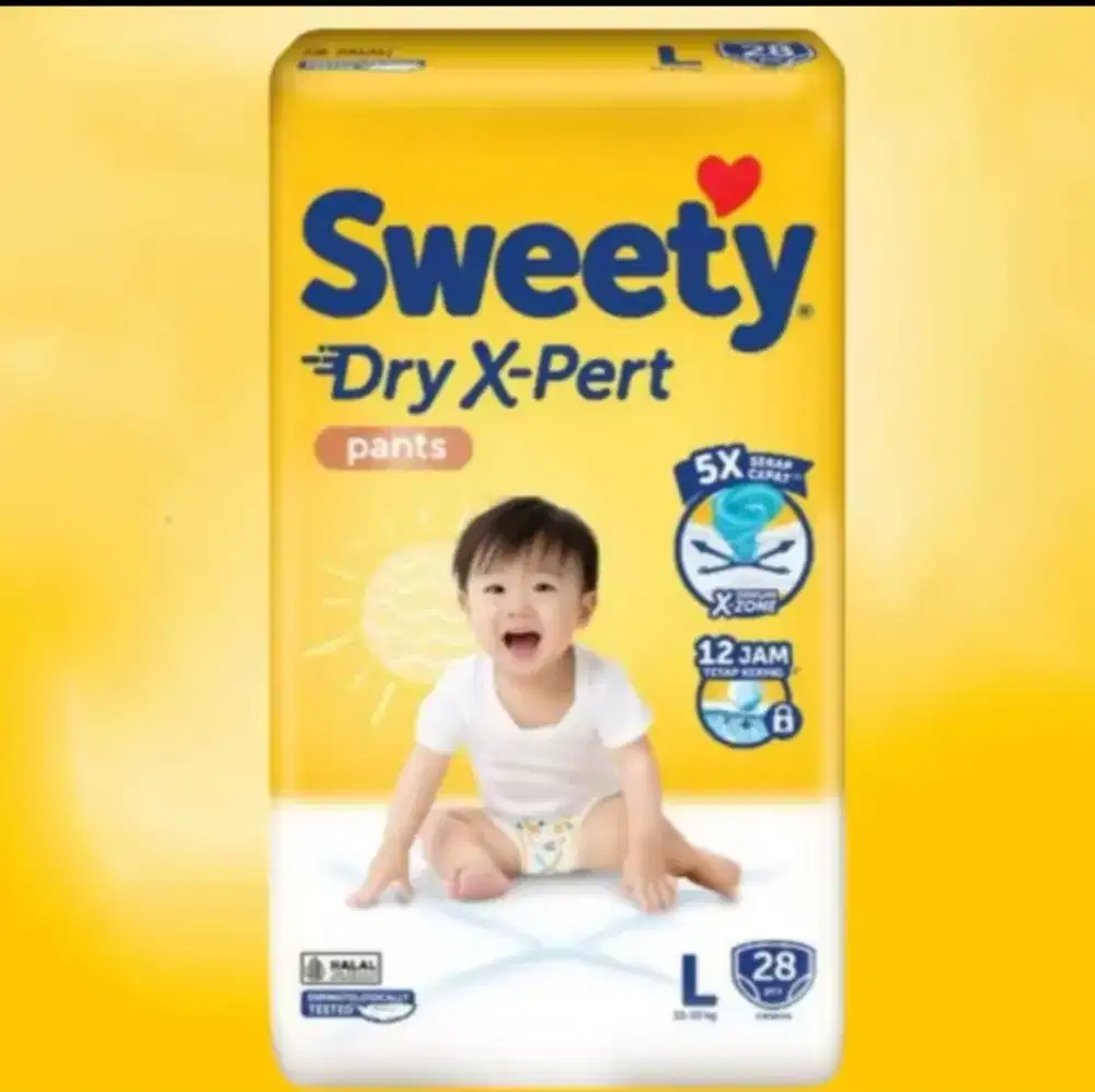 Popok Sweety Bronze Dry X-Pert Pants ukuran (L) isi 28 dan (M) isi 32