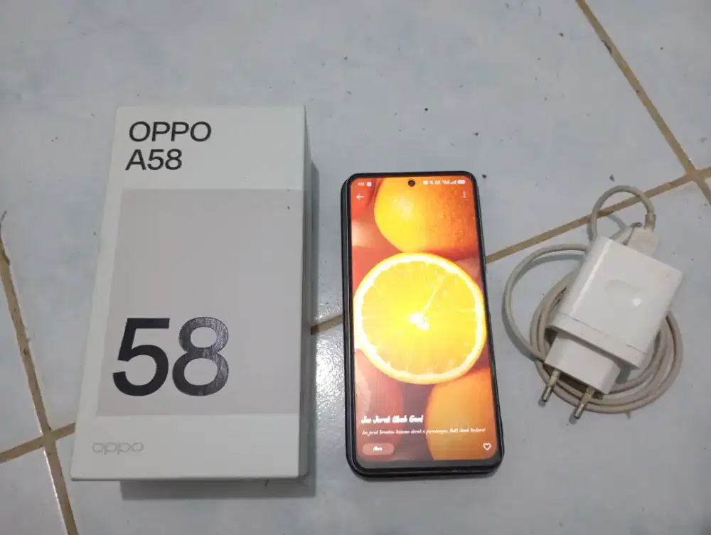 Oppo A58 Ram 6+4 128Gb lengkap fullset sampe nota pembelian