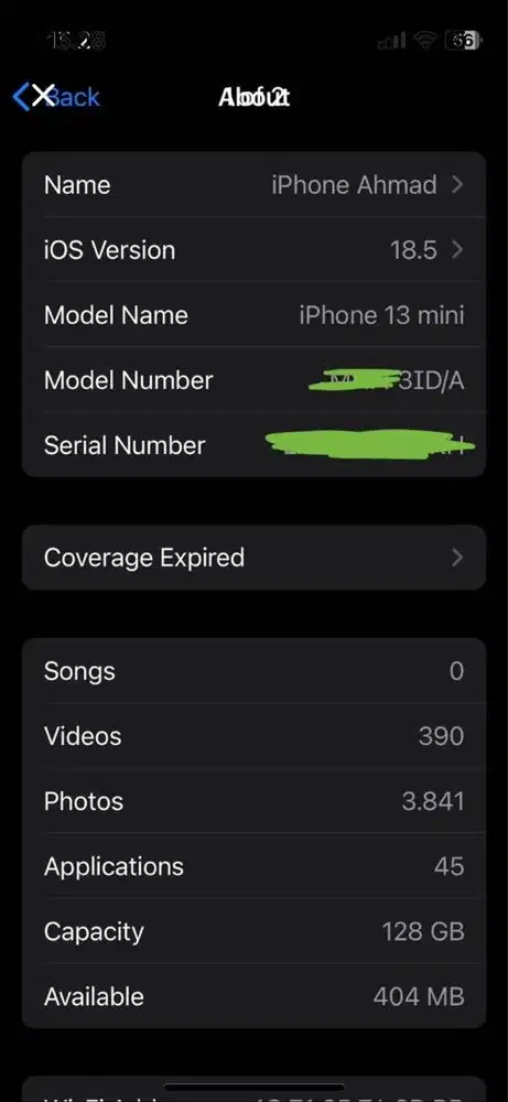 Rare!! iPhone 13 mini 128gb green ex iBox bh 82%