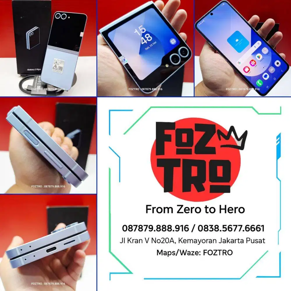 Samsung Galaxy Z Flip 6 12/256GB Fullset Resmi SEIN Mulus LIKE NEW