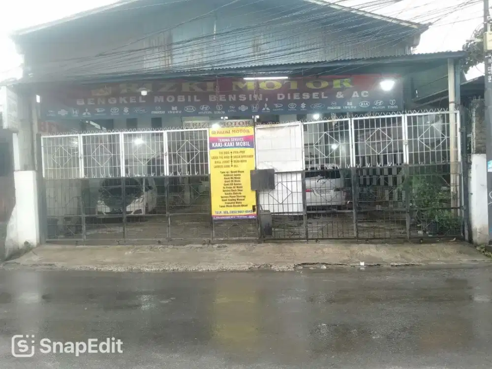 Ruko Ex Bengkel Pulo Gebang Jakarta Timur pinggi jalan Utama