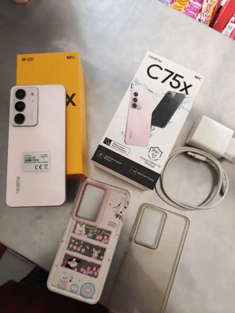 Bismillah jual realme c75x pink NFC 8/128 garansi masih on ya.
