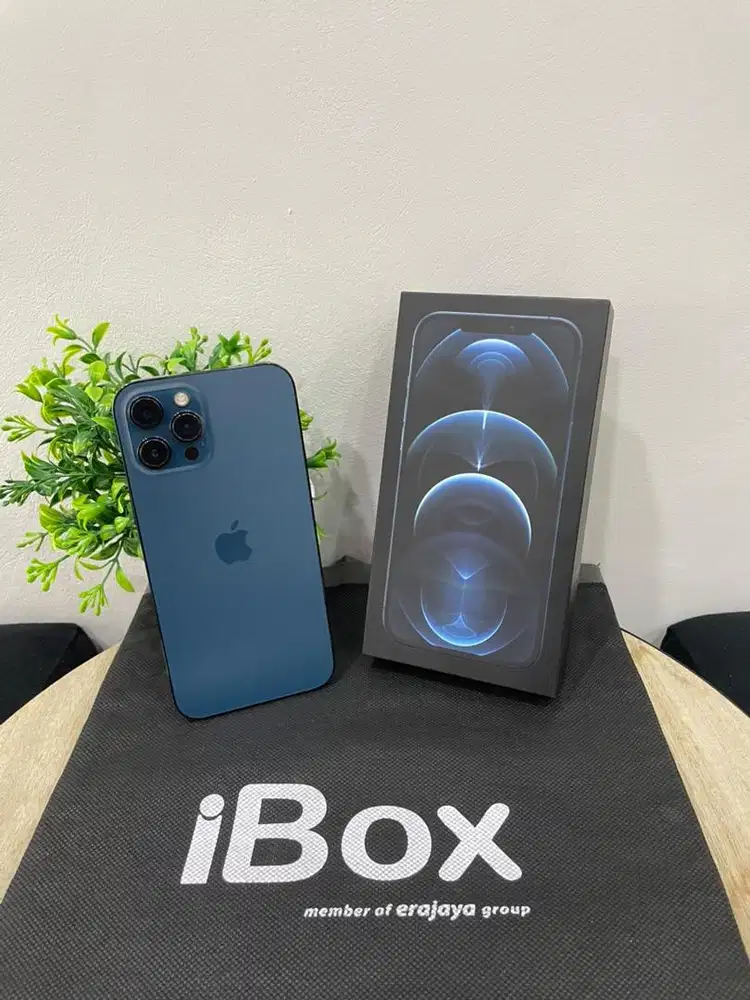 IPhone 12 ProMax 256GB iBox Blue mulus Fullset BH 100% Permanent