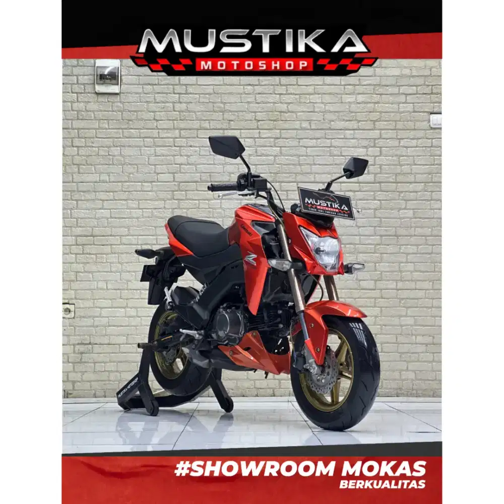 Perfect Condition!!Kawasaki Z125 Orange 2016 Plat jatim Mulus-Mustika