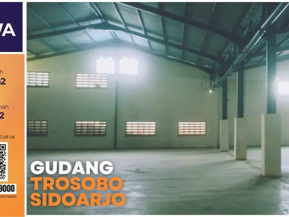Sewa Gudang 1.334 m² Trosobo Surabaya Siap Pakai & Akses Kontainer - The Edge