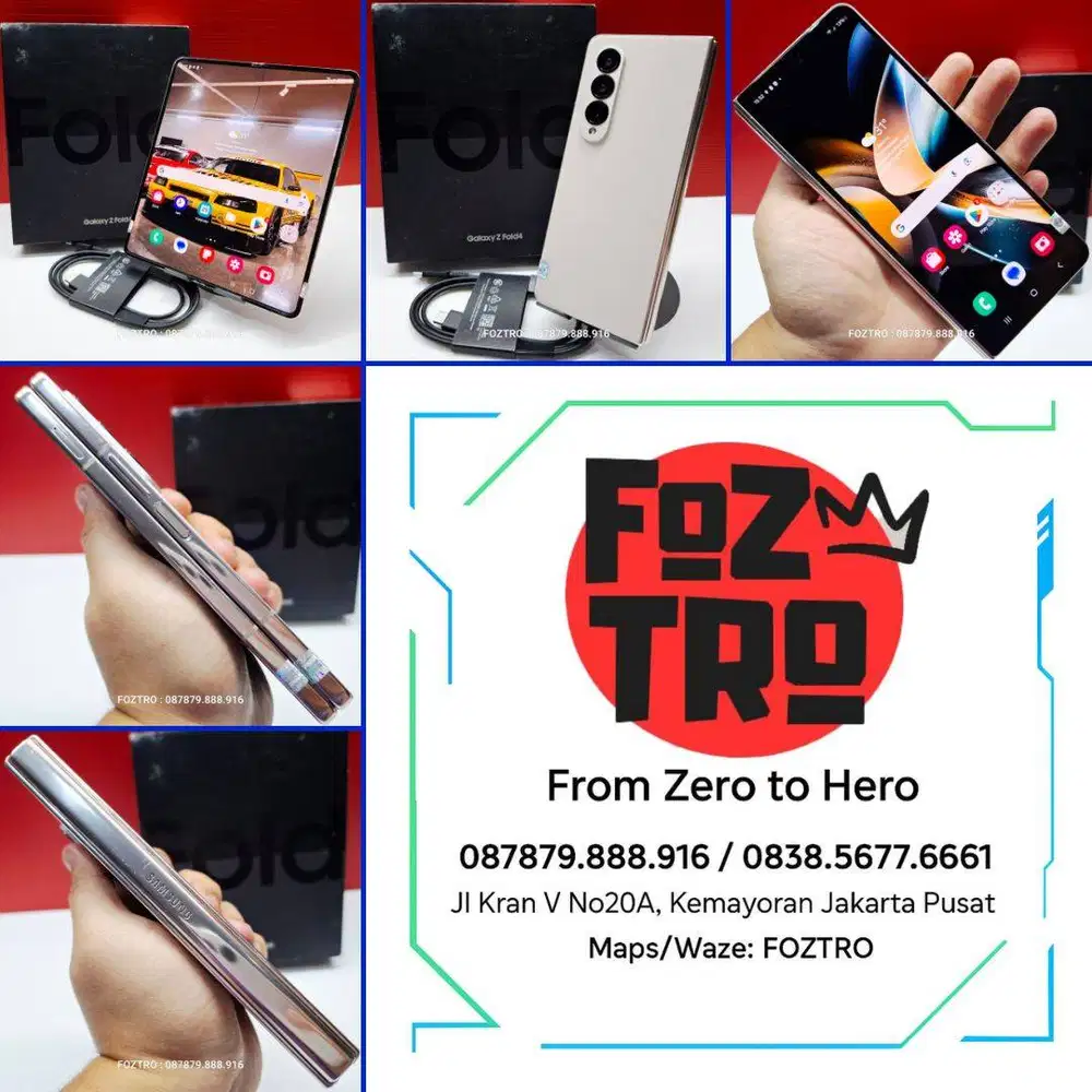 Samsung Galaxy Z Fold 4 12/512GB Beige Fullset Resmi SEIN No Minus