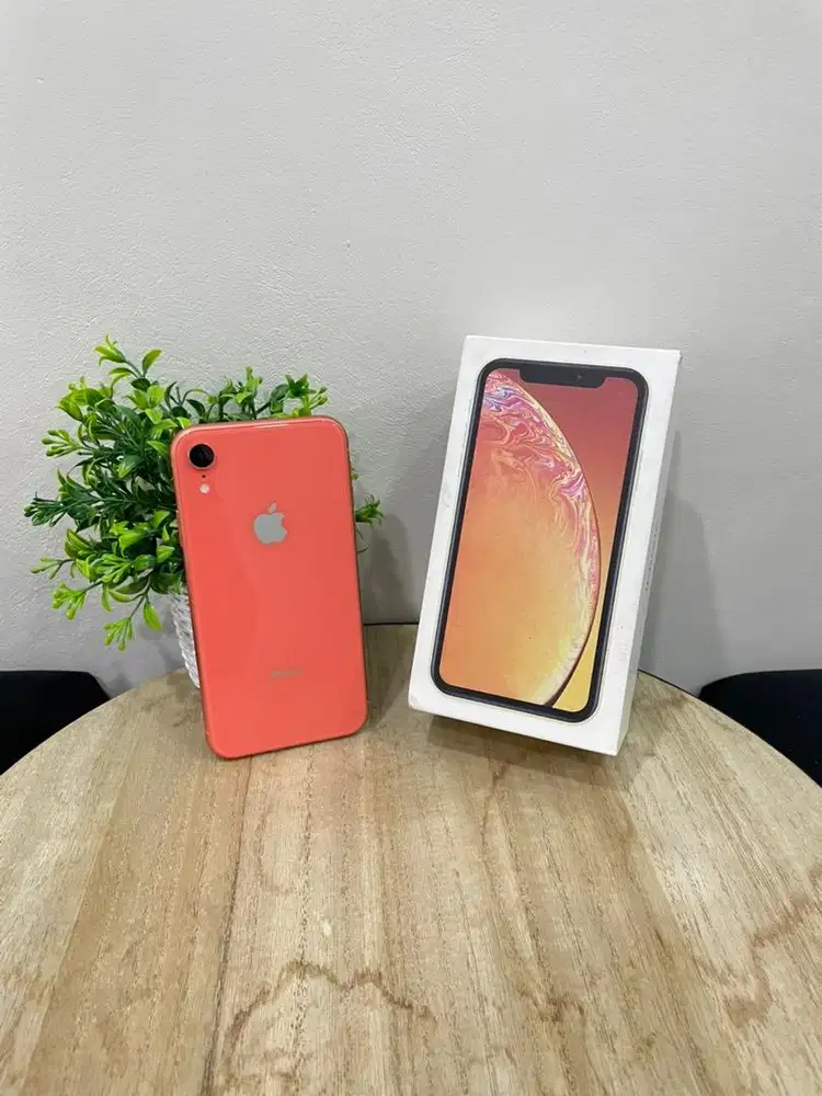 IPhone XR 128GB Coral mulus Fullset BH 85% 3Utool 98 Sinyal Permanent