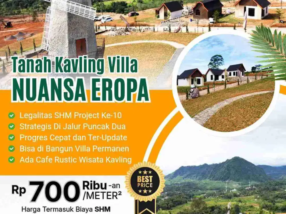 Jual Tanah Kavling Nuansa Rustic Puncak 2 Bogor