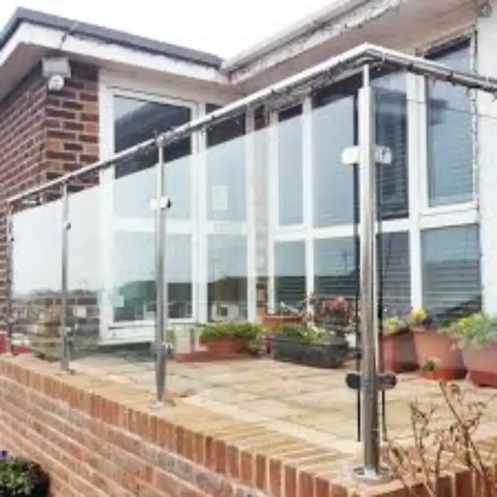 0015 balkon reling tangga stenlis kaca