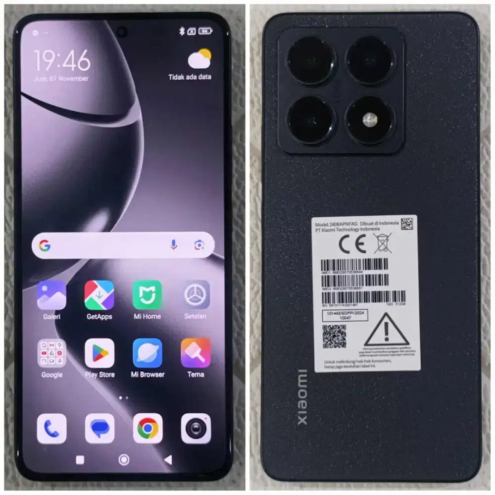 XIAOMI 14T RAM 12/512 FULLSET SUPER MULUS NO MINUS